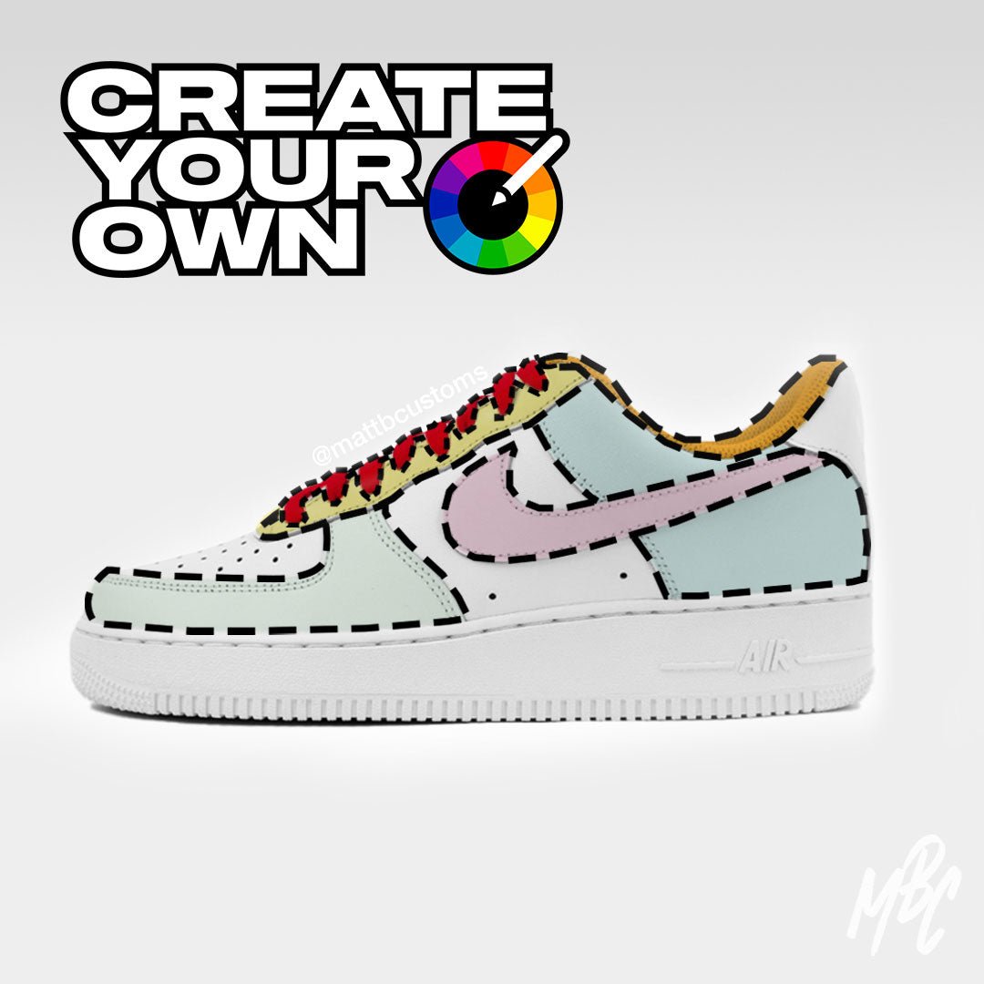 3 Tone Colourway (Create Your Own) Design - Custom Nike Air Force