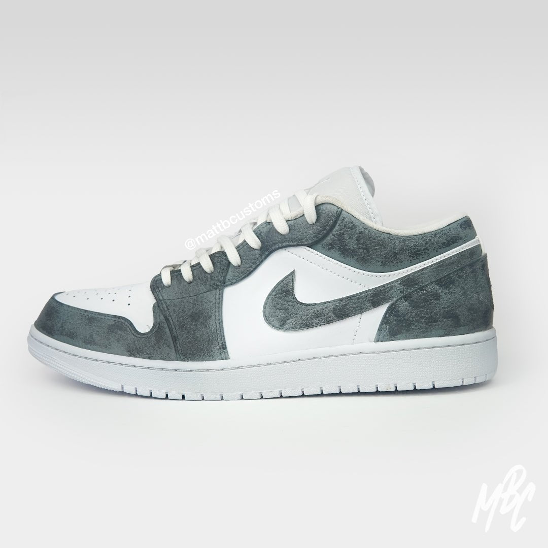 Concrete - Jordan 1 Low Custom Nike Sneakers