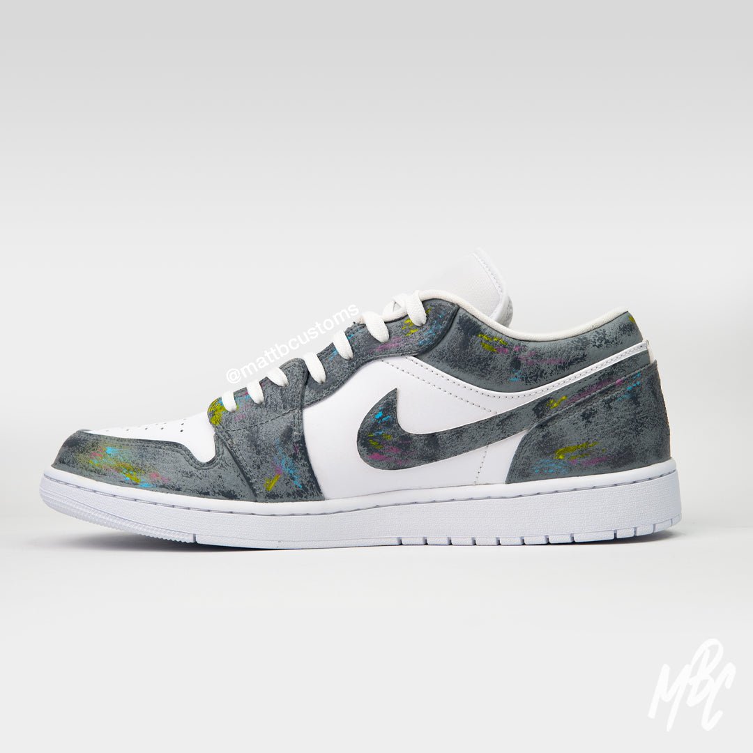 Concrete - Jordan 1 Low Custom Nike Sneakers