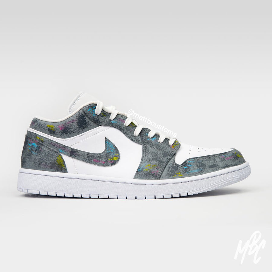 Concrete - Jordan 1 Low Custom Nike Sneakers