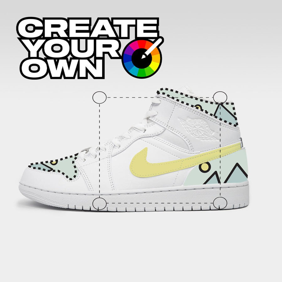 Cut & Sew (Create Your Own) - Jordan 1 Mid Custom Nike Sneakers