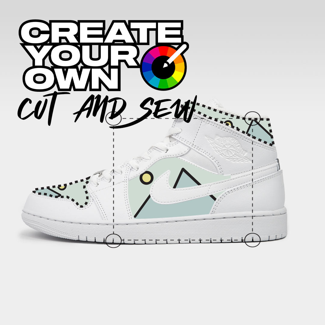 Cut & Sew (Create Your Own) - Jordan 1 Mid Custom Nike Sneakers