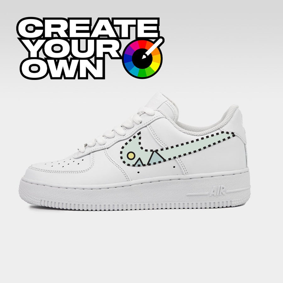 Cut & Sew (Create Your Own) - White Air Force 1 Custom Nike Sneakers