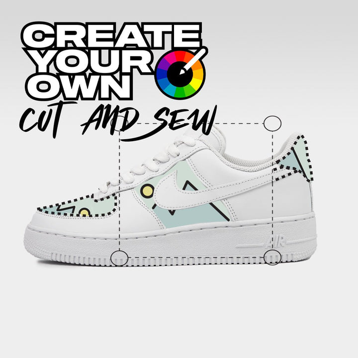 Cut & Sew (Create Your Own) - White Air Force 1 Custom Nike Sneakers