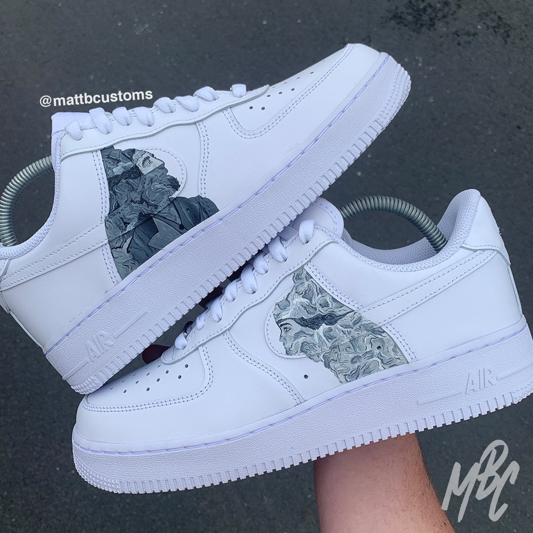 Nike Air Force 1 Mid Custom Dip Dyed Sneakers for Men and 