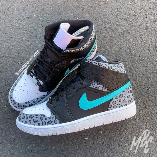Freestyle (Create Your Own) Design - Custom Nike Jordan 1 Mid Trainers ...
