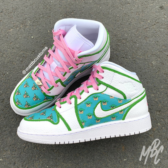 Freestyle (Create Your Own) Design - Custom Nike Jordan 1 Mid Trainers ...