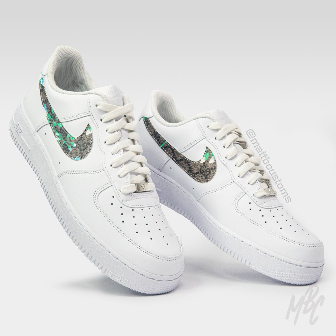 Custom Nike Air Force 1 ‘07 Low - Gucci Fabric — Q's Custom Sneakers