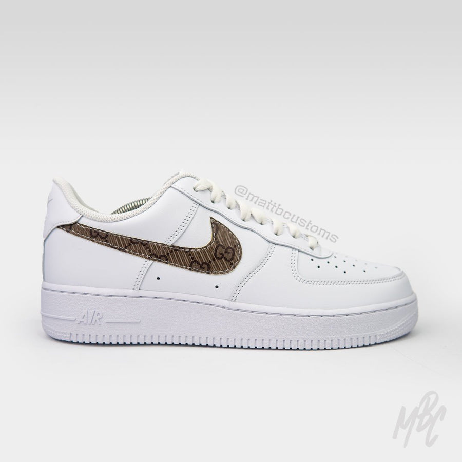 Custom Shoes GUCCI GG Leather Nike Air Force 1's