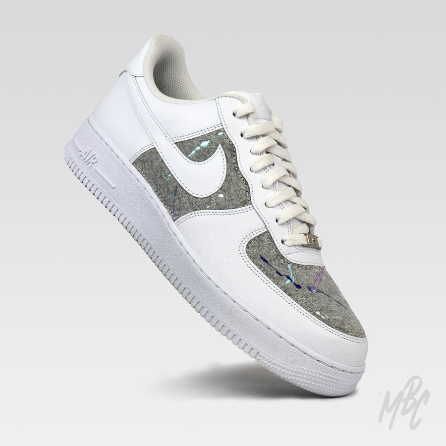 Jogger Paint Splat Embroidery - Air Force 1 Custom Nike Sneakers