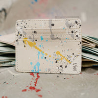 Leather Accessory (Create Your Own) Paint Splat Cardholder