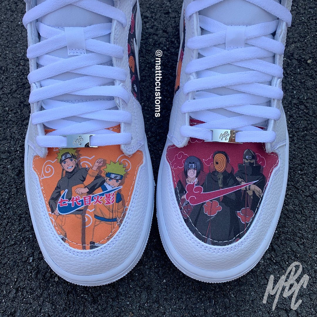 Legend of Strong Wind (Cut & Sew) - Jordan 1 Mid Custom Nike Sneakers