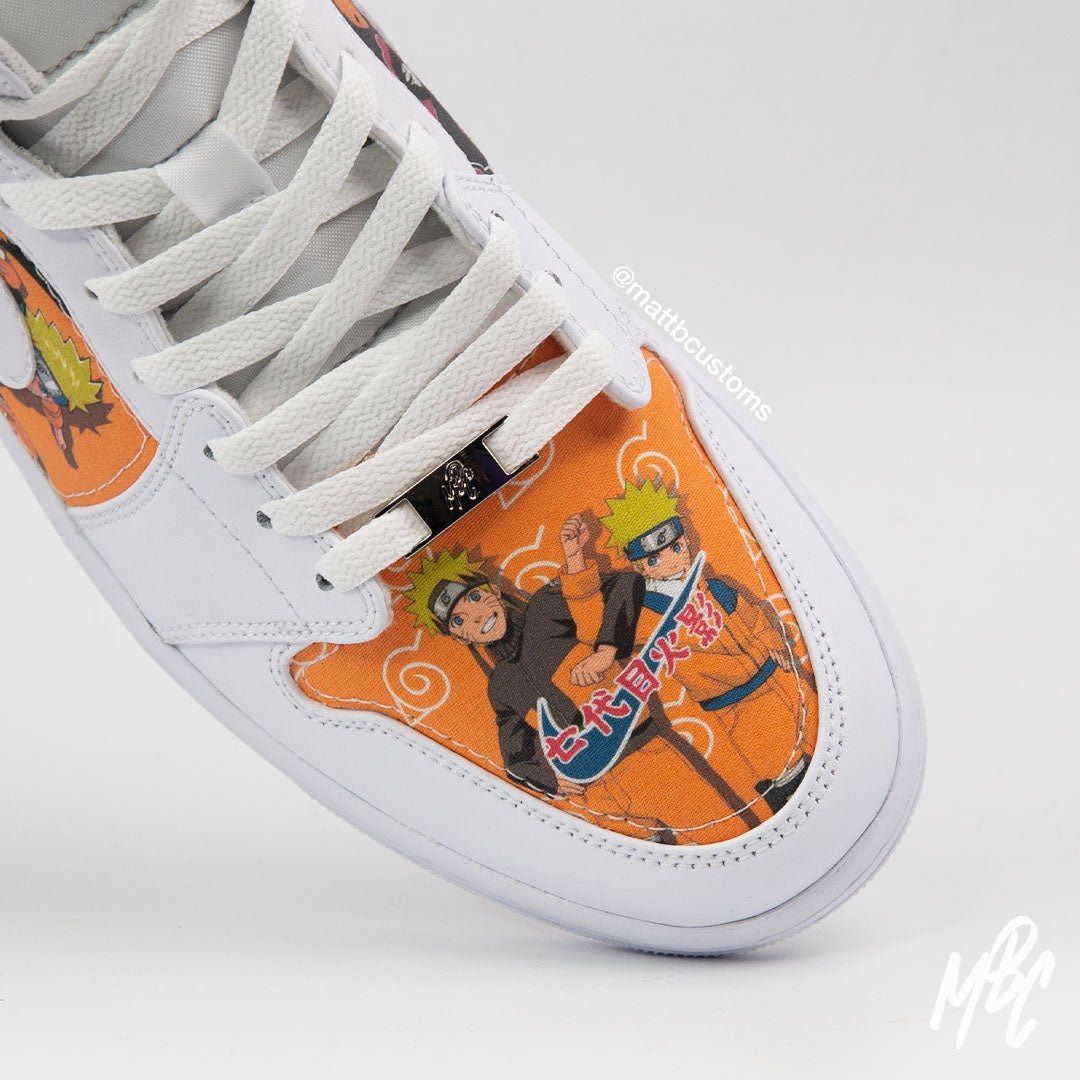 Legend of Strong Wind (Cut & Sew) - Jordan 1 Mid Custom Nike Sneakers