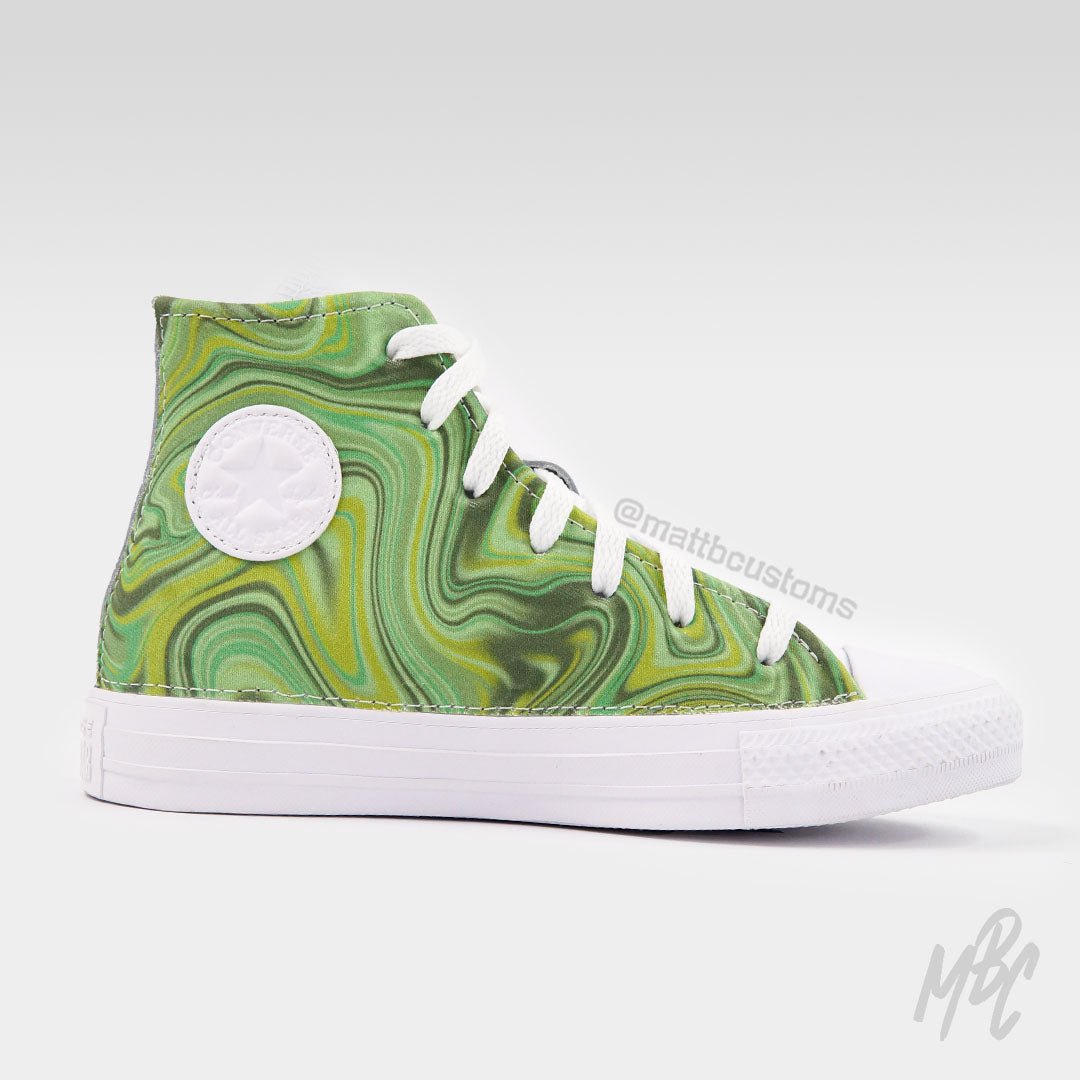 Lime Liquid Marble - Converse | UK 3 Sneakers