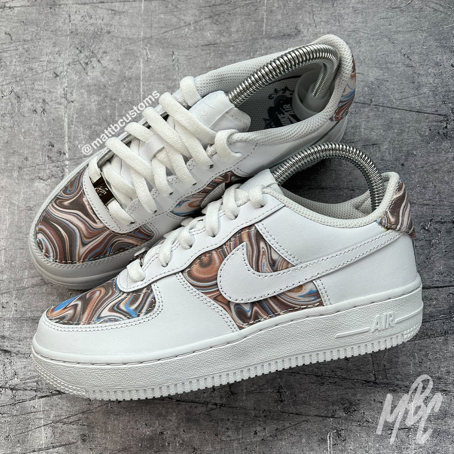 Liquid Marble - Air Force 1 Custom Nike Sneakers