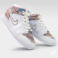 Liquid Marble Blue Latte - Jordan 1 Mid | UK 5.5 Nike Sneakers