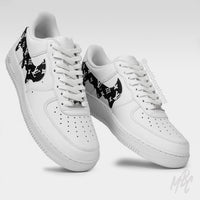 🔴 Full Red LV Custom AF1s 🔴  White nike shoes, Cute nike shoes