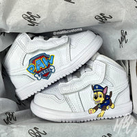 Paw Patrol - Jordan 1 Mid Toddler - UK 3.5 TDL Nike Sneakers