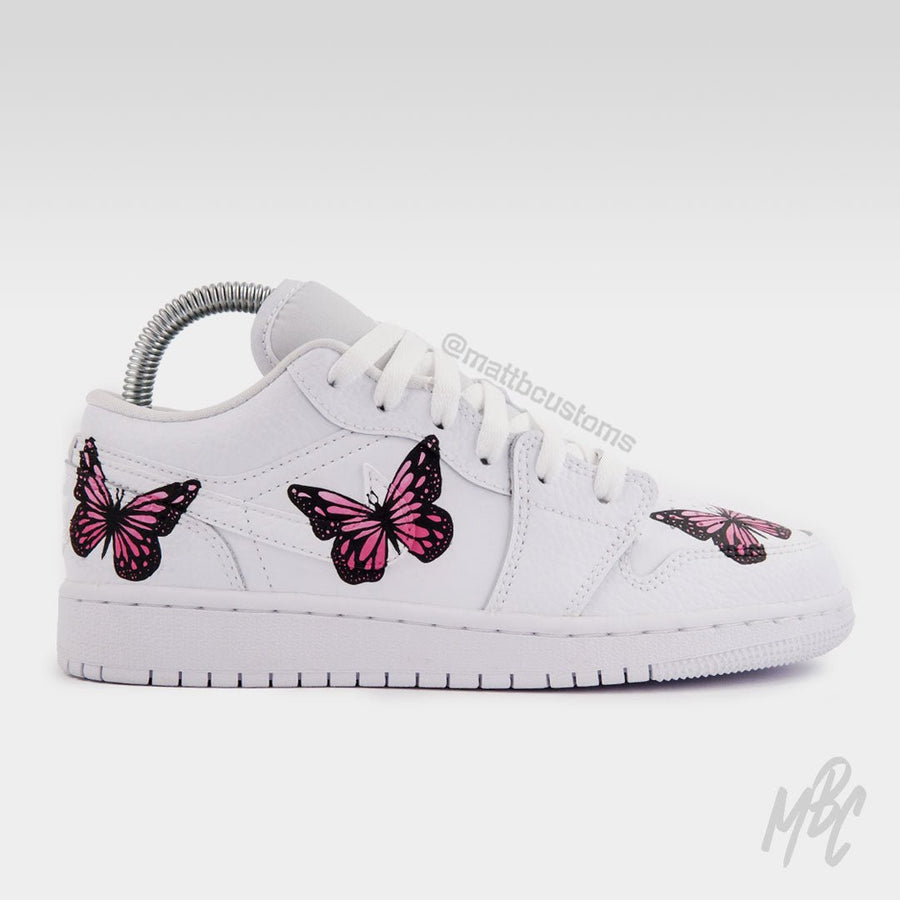 Pink Butterflies - Jordan 1 Low | UK 4 Nike Sneakers