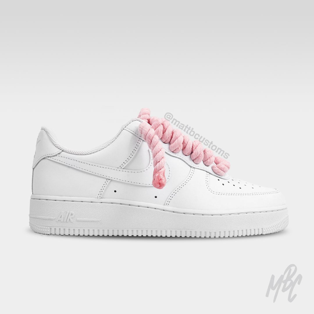 Pink Thicc Laces - Air Force 1 | UK 6.5 Nike Sneakers