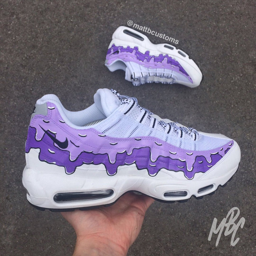 Purple Dripping - Air Max 95 Custom Nike Sneakers