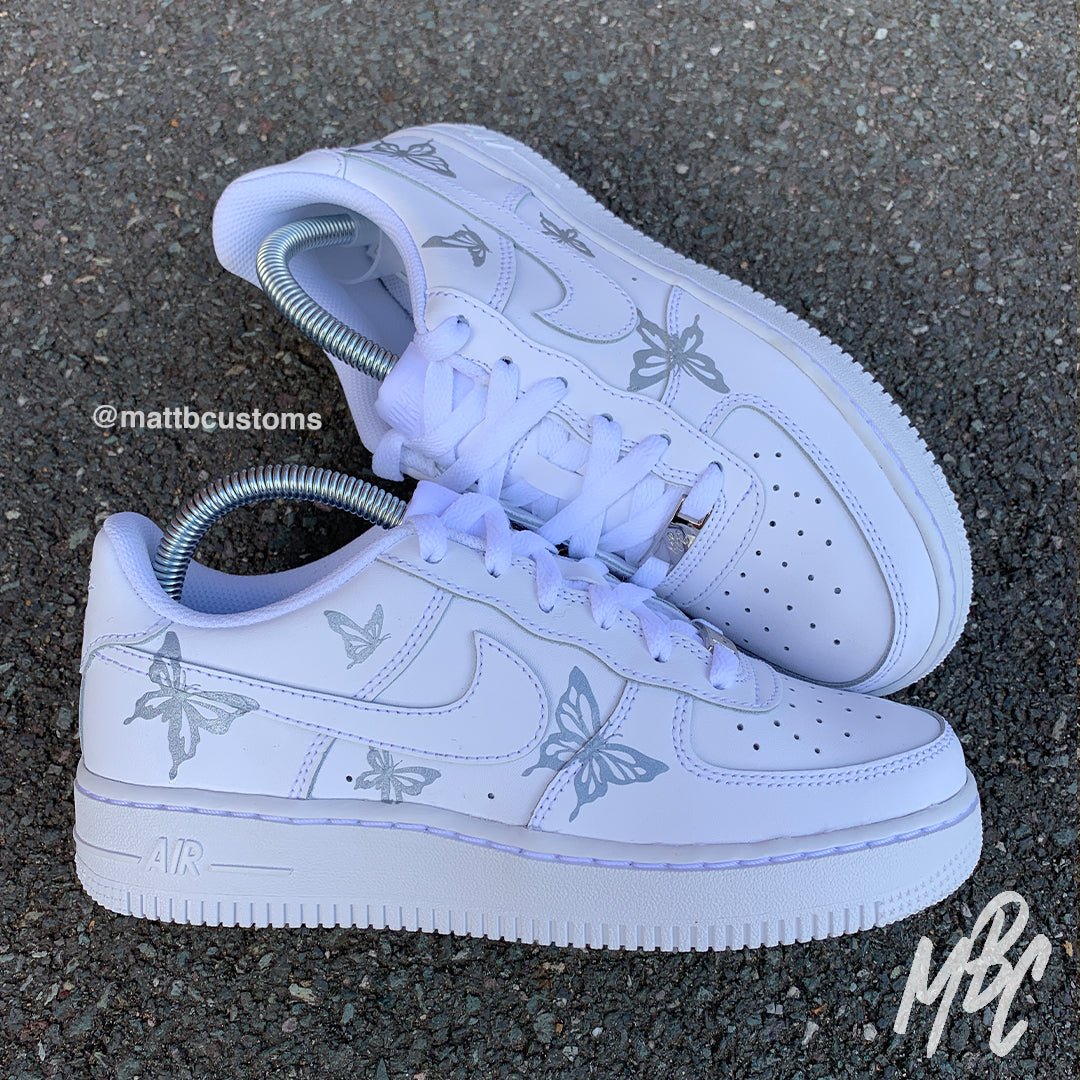 Reflective Butterflies - Air Force 1 Custom Nike Sneakers