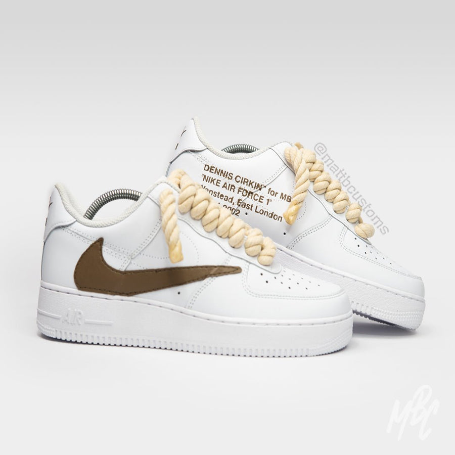 "Reverse Swoosh" Thicc Lace - Air Force 1 Custom Nike Sneakers