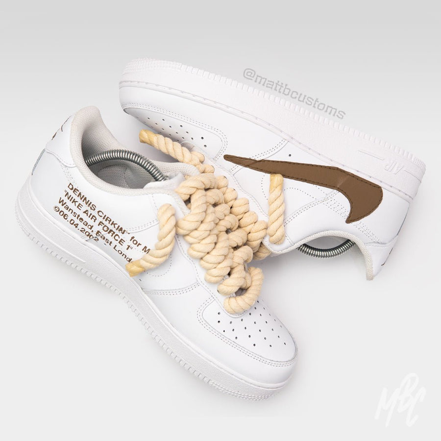 "Reverse Swoosh" Thicc Lace - Air Force 1 Custom Nike Sneakers